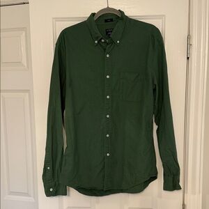 J. Crew Men's Forest Green Button Down Shirt